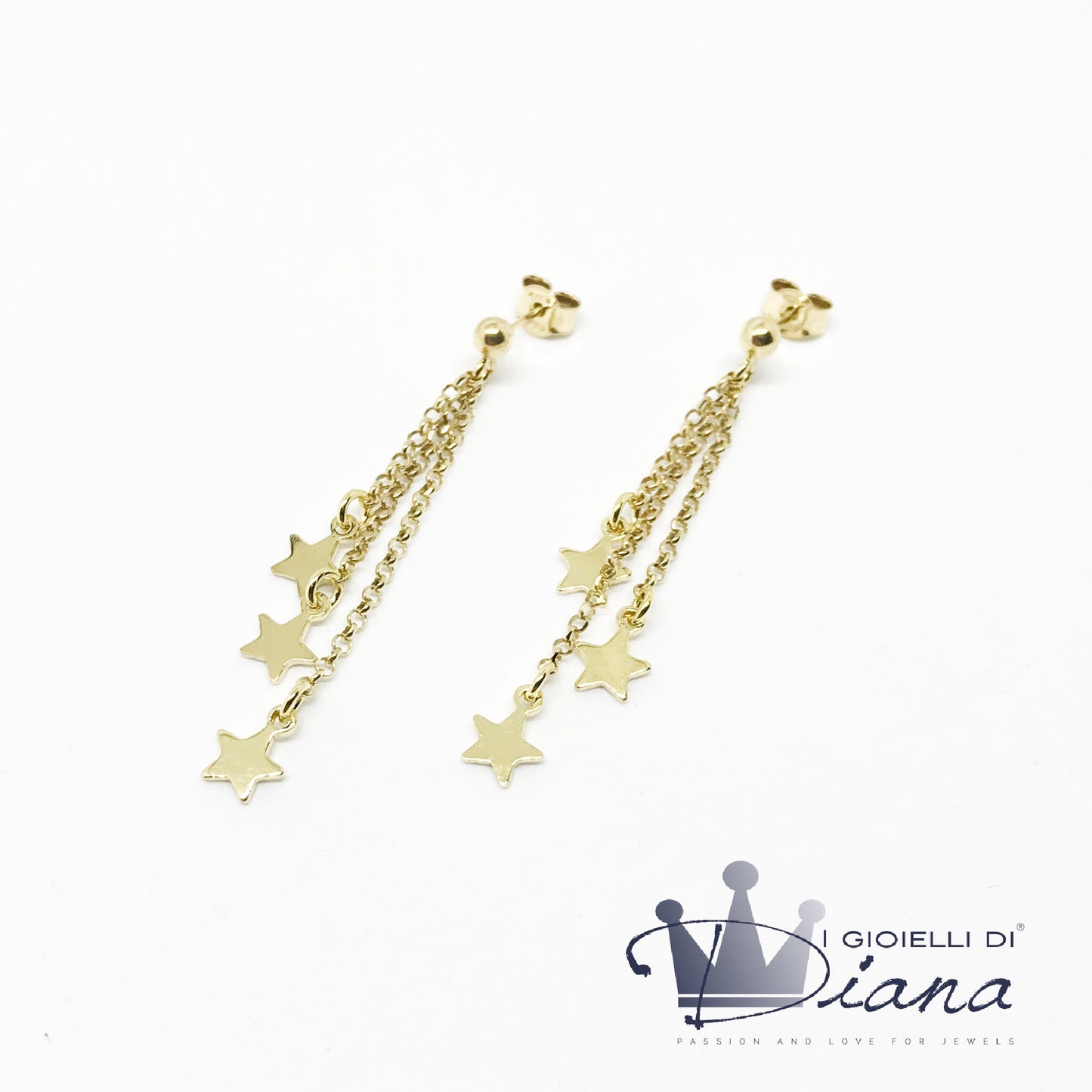 Orecchini con Stelle Pendenti