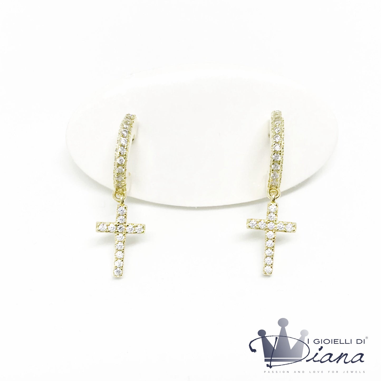 Orecchini con Croce Zirconata