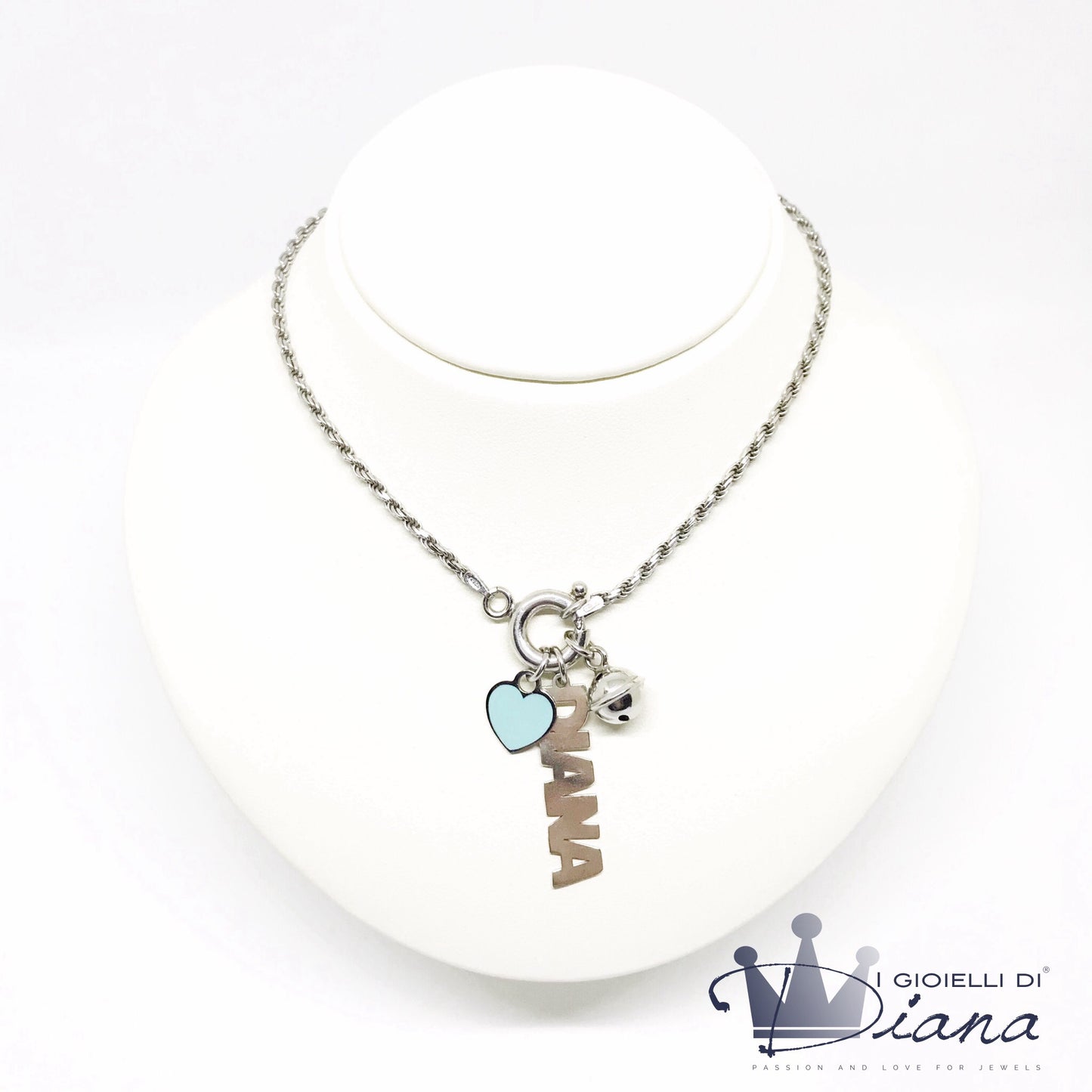Collana nome personalizzabile con pendenti