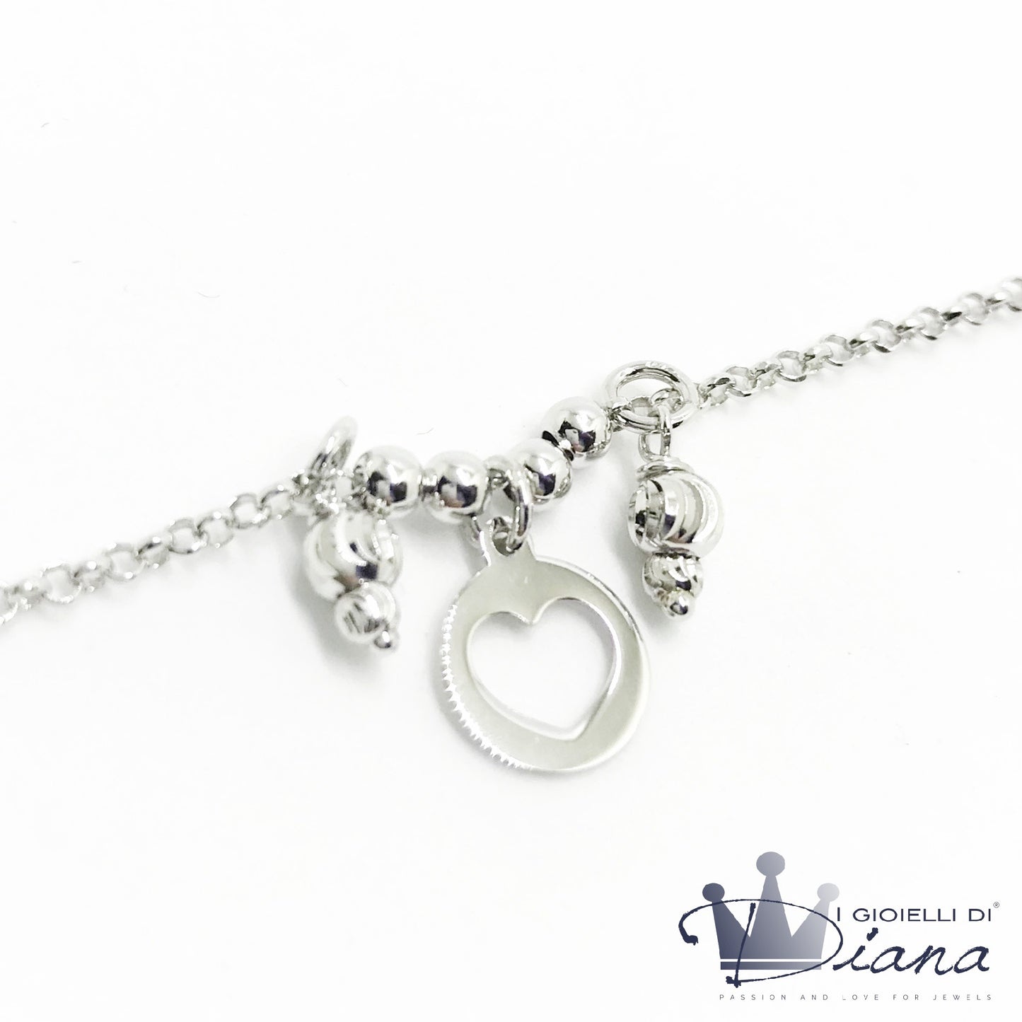 Bracciale con Cuori Pendenti