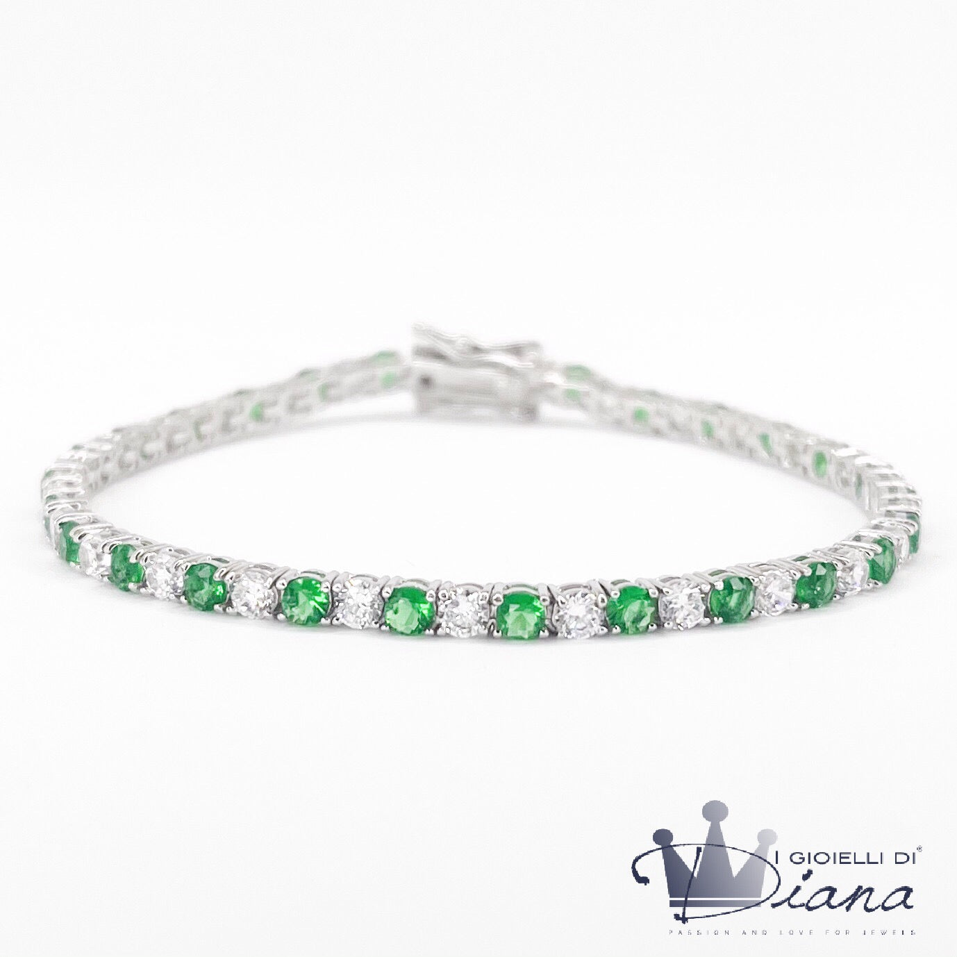 Bracciale Tennis con Pietre Colorate