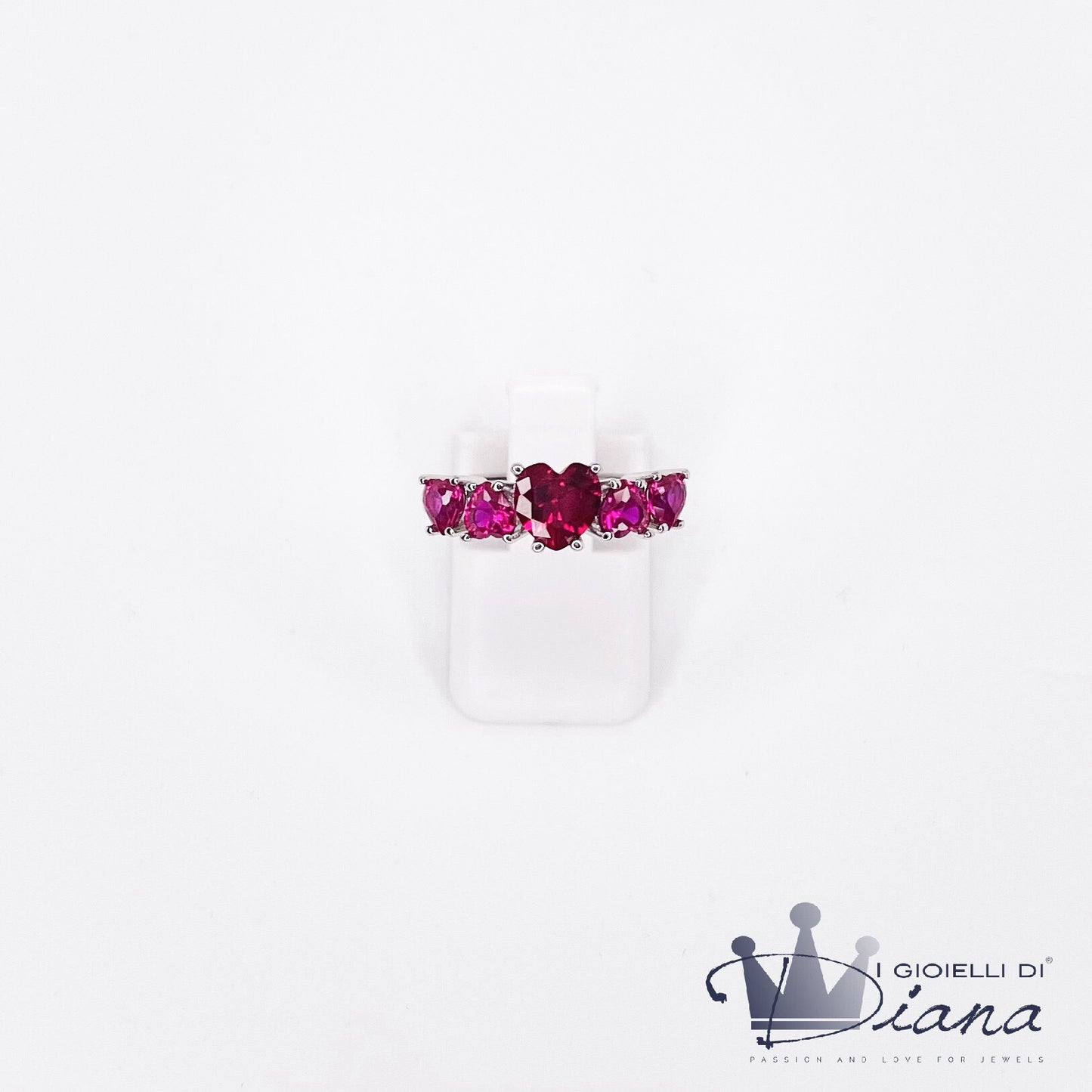 Anello con Cuori Colorati