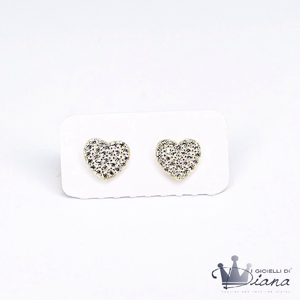Orecchini Cuore Zirconati