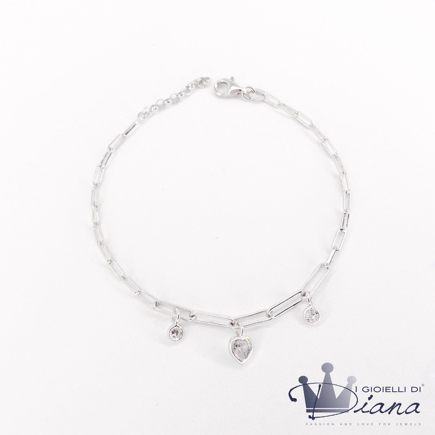Bracciale con Cuori Zirconati