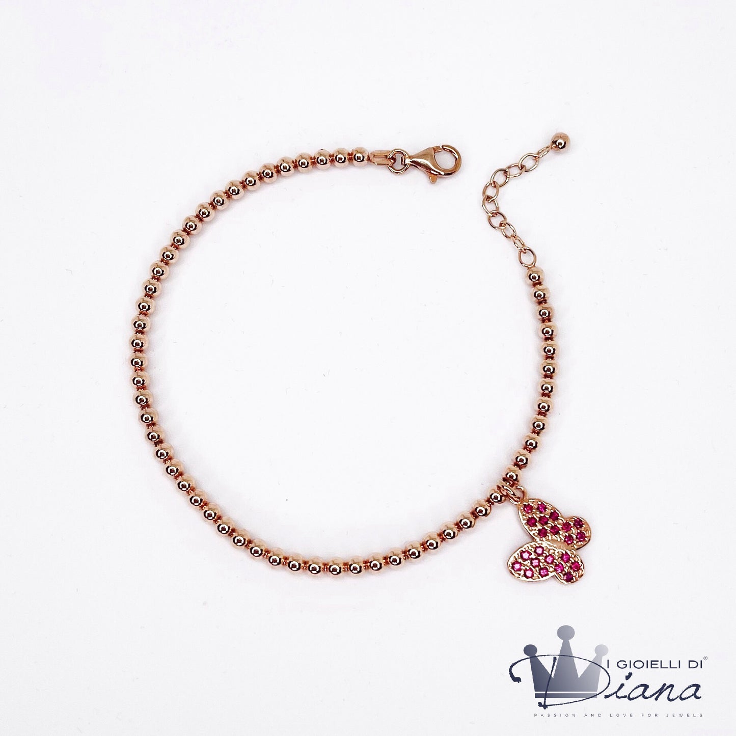 Bracciale con Farfalla Rosè