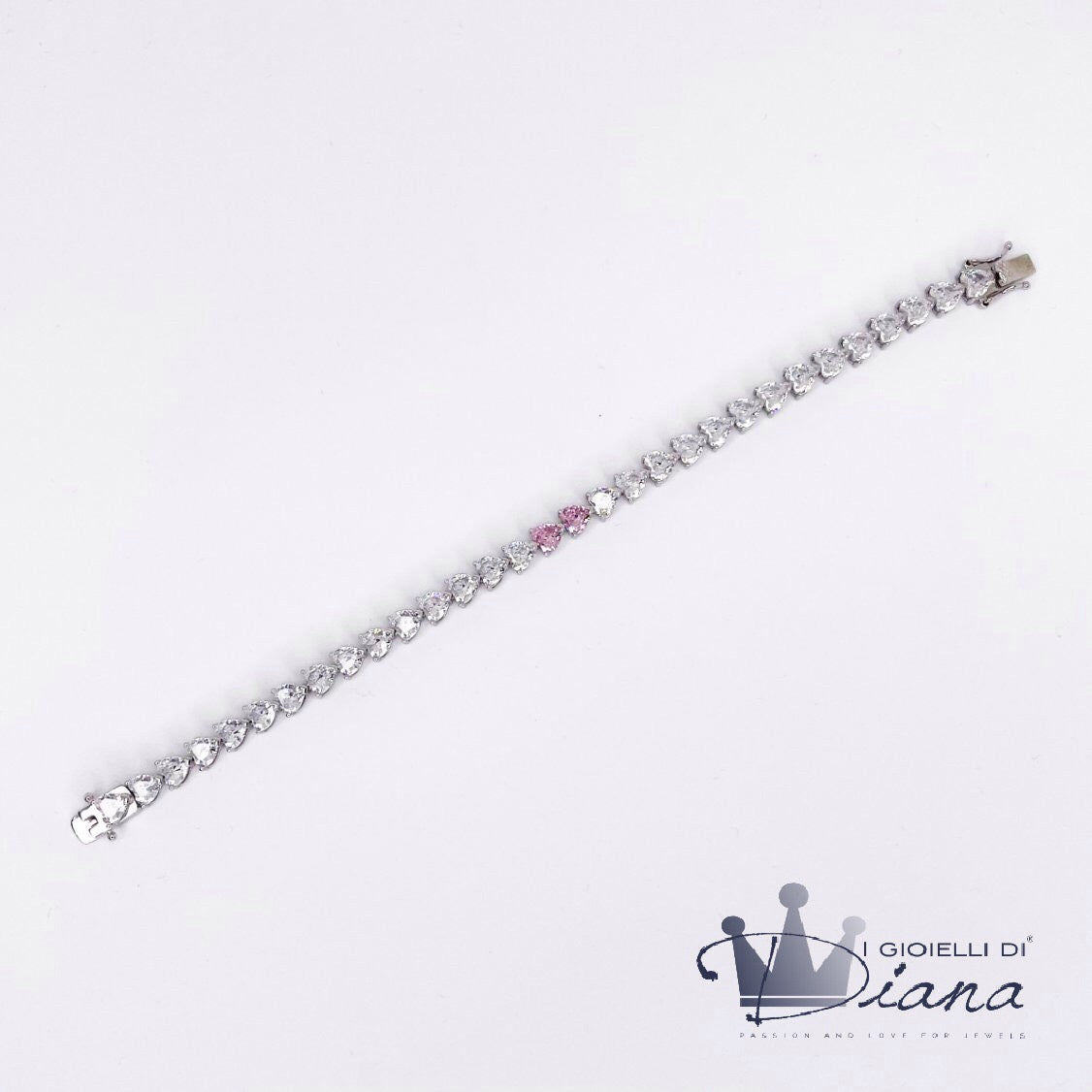 Bracciale Tennis con Cuori