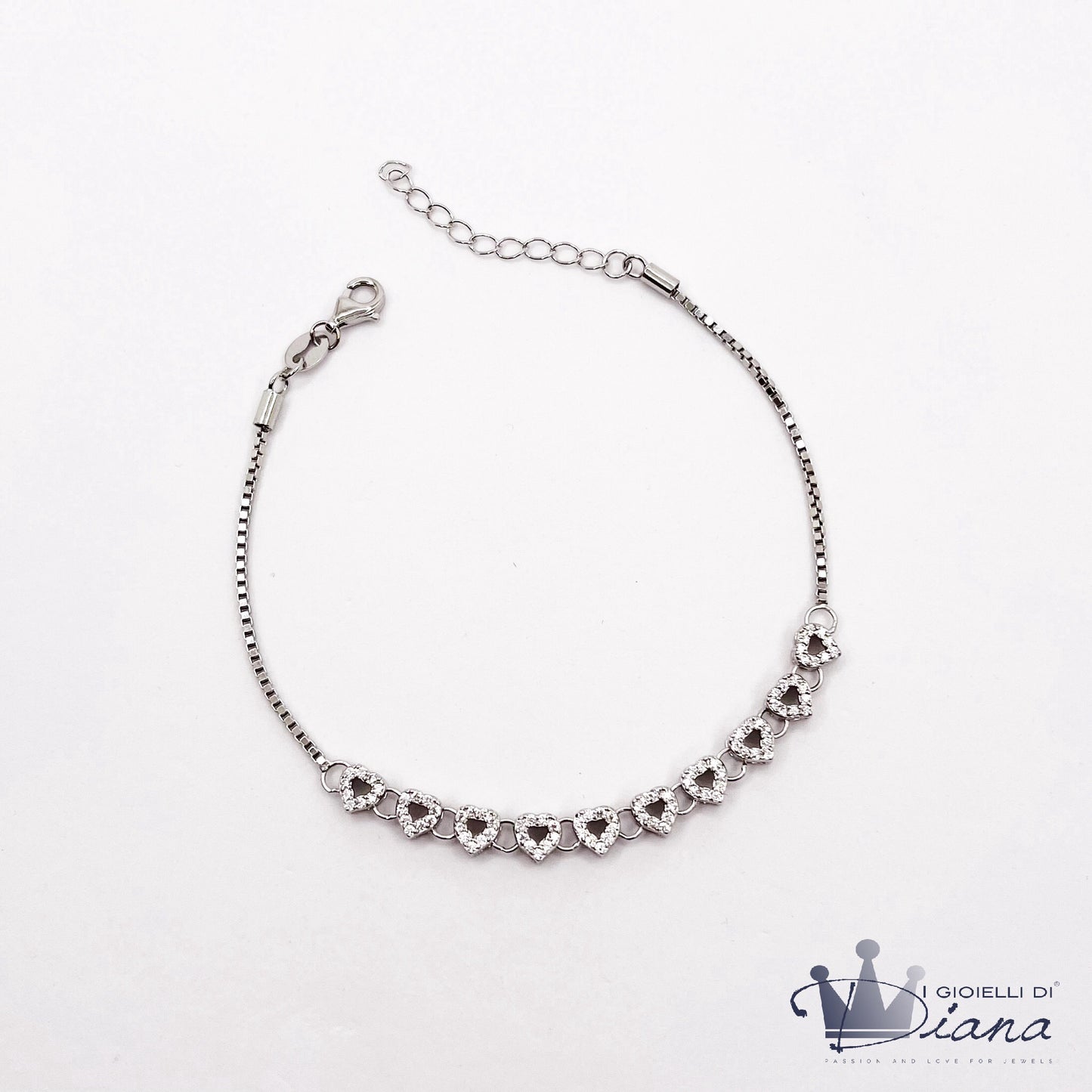 Bracciale Tennis Cuori