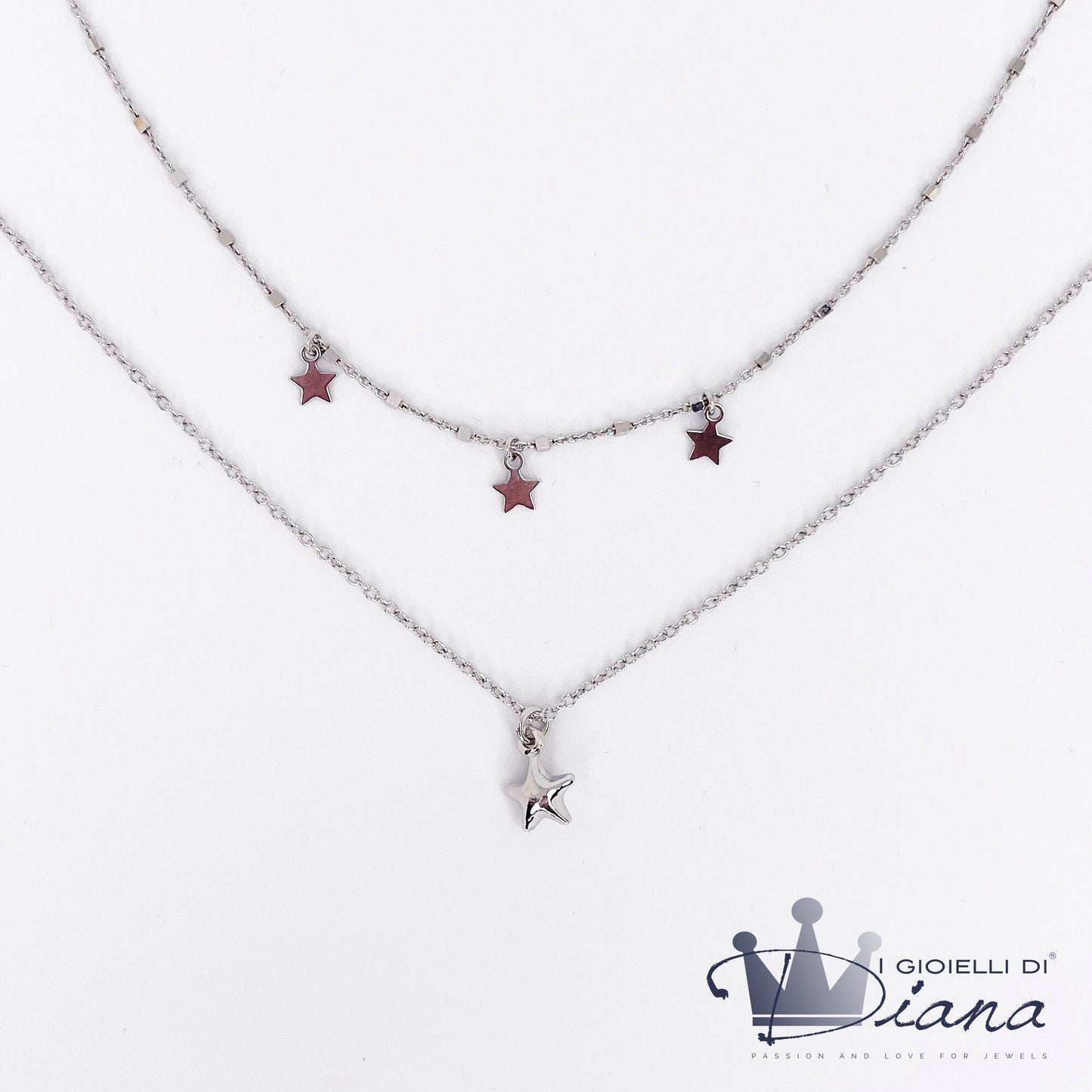 Collana due fili Stars