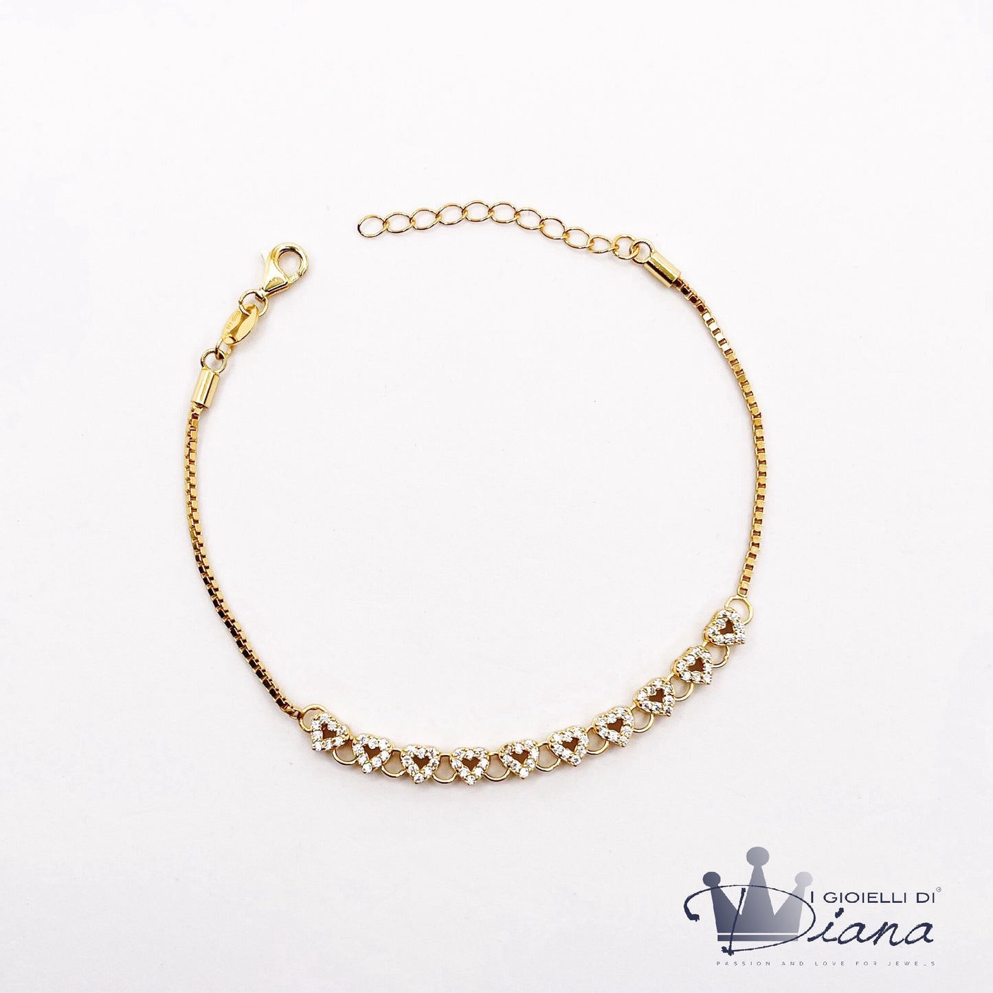Bracciale Tennis Cuori