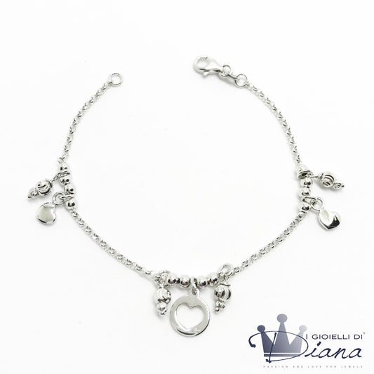 Bracciale con Cuori Pendenti