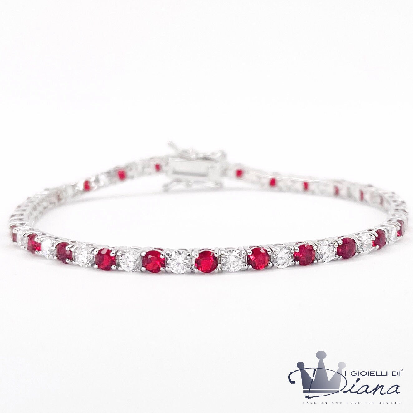 Bracciale Tennis con Pietre Colorate