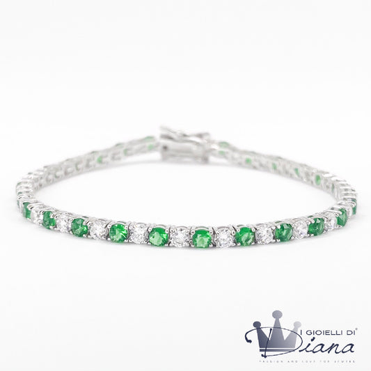 Bracciale Tennis con Pietre Colorate