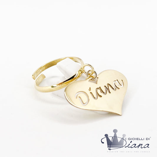 Anello con Cuore Pendente