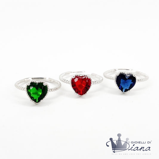 Anello Cuore Colorato