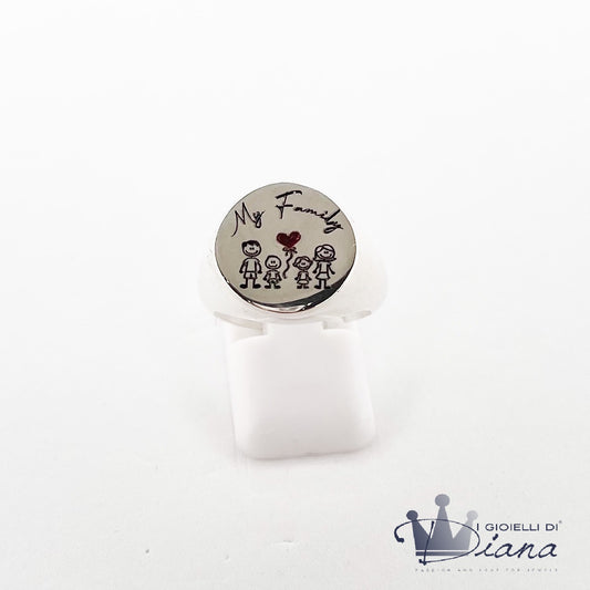 Anello Chevalier Tondo My Family