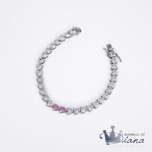 Bracciale Tennis con Cuori
