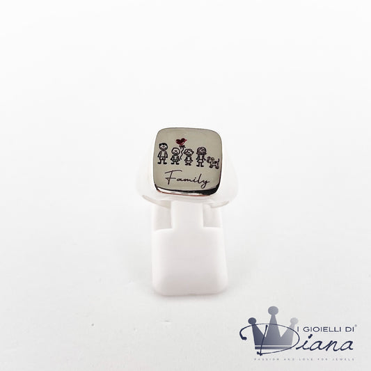 Anello Chevalier Quadrato